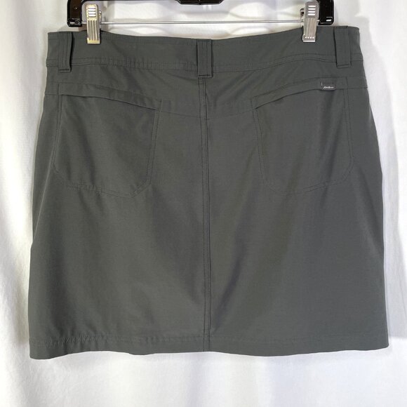 Eddie Bauer Adventurer Skort Skirt Size 12 Gray Mini Activewear Stretch - Picture 2 of 15